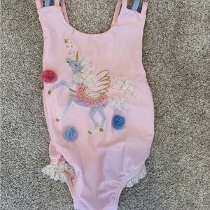 Mud Pie Pink Unicorn Kids Swimsuit